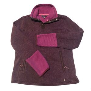 Title Nine Fleece Pullover Snap Neck Athletic Purple Outdoor Jacket Women’s M